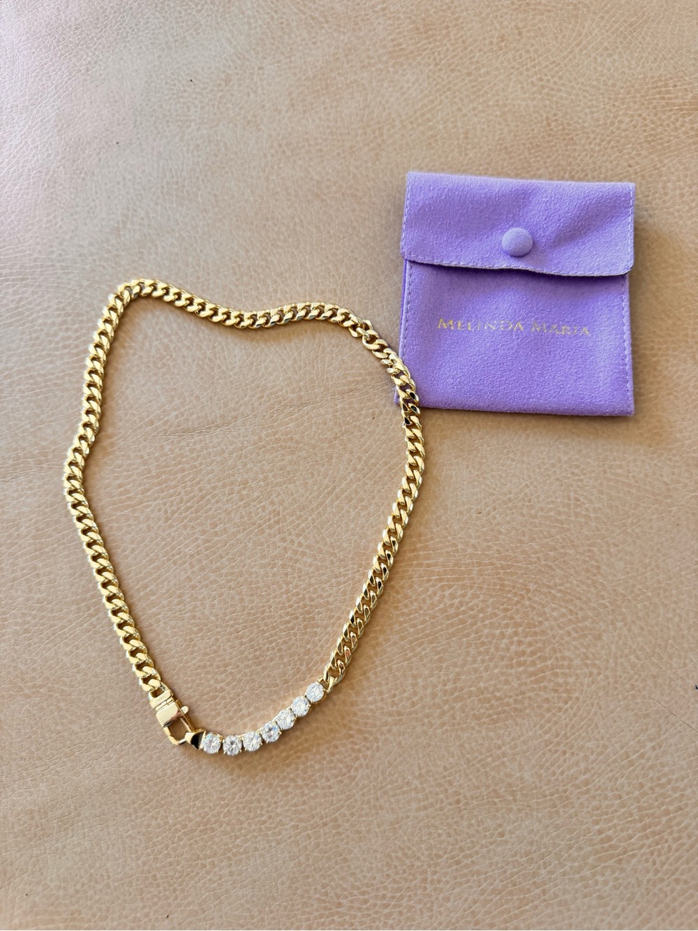 Melinda Maria Julian Loves Diamonds Necklace, 18in chain, Never worn - Picture 4 of 6